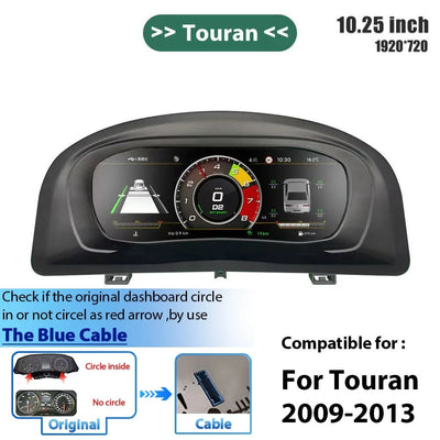 Tableau de Bord Numérique VW Caddy Touran Golf 5 T6 - packshot studio 2 - Becquet Voiture