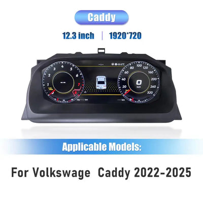 Tableau de Bord Numérique VW Caddy Touran Golf 5 T6 - vue de dessus - Becquet Voiture