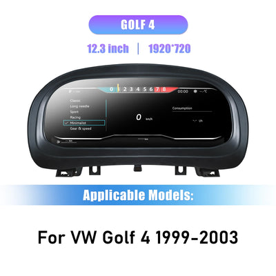 Tableau de Bord Numérique VW Golf 4 MK4 1997-2003 - vue de dessus - Becquet Voiture