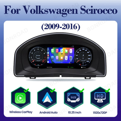 Tableau de Bord Numérique VW Golf 5 6 7 Passat Tiguan - installé sur véhicule 2 - Becquet Voiture