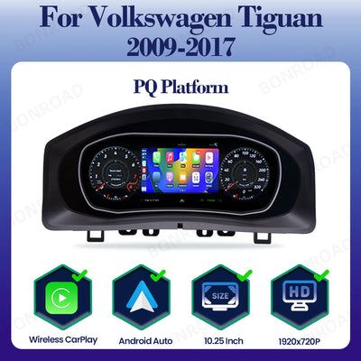 Tableau de Bord Numérique VW Golf 5 6 7 Passat Tiguan - vue de dessus - Becquet Voiture