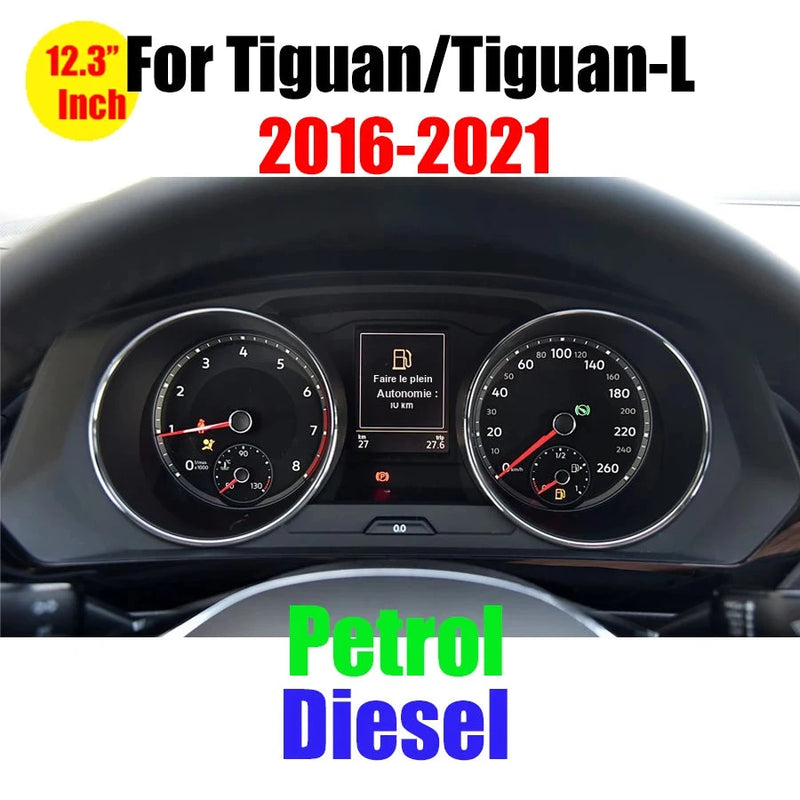 Digitales Kombiinstrument VW Golf 6 7 Passat Tiguan - Nahansicht - Becquet Voiture