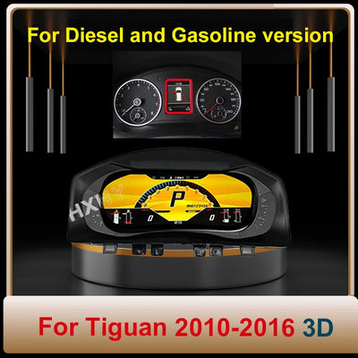 Tableau de Bord Numérique VW Golf 6 GTI Scirocco Tiguan - vue de dessus - Becquet Voiture