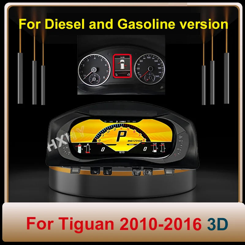 Tableau de Bord Numérique VW Golf 6 GTI Scirocco Tiguan - vue de dessus - Becquet Voiture