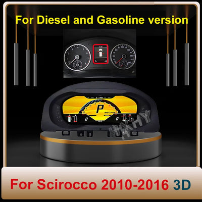Tableau de Bord Numérique VW Golf 6 GTI Scirocco Tiguan - vue de face 2 - Becquet Voiture