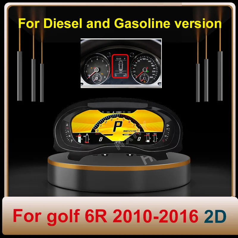 Tableau de Bord Numérique VW Golf 6 GTI Scirocco Tiguan - vue de profil 2 - Becquet Voiture