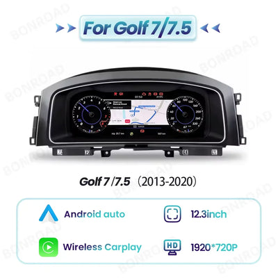 Tableau de Bord Numérique VW Golf 7 2013-2020 - détail du montage - Becquet Voiture
