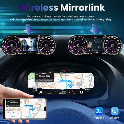 Tableau de Bord Numérique VW Golf 7 2013-2020 - vue de trois-quarts - Becquet Voiture