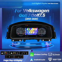 Digitales Kombiinstrument VW Golf 7 7.5 2013-2020 CarPlay - Vorderansicht - Becquet Voiture