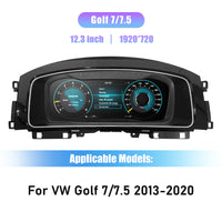 Tableau de Bord Numérique VW Golf 7 7.5 2013-2020 - détail du montage - Becquet Voiture