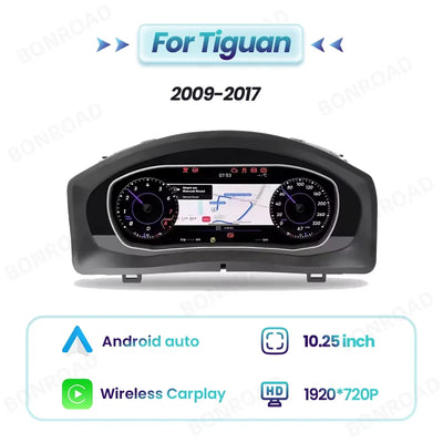 Tableau de Bord Numérique VW Golf 7 Jetta Tiguan 12,3 Pouces - vue de face 2 - Becquet Voiture
