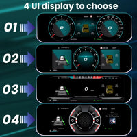 Tableau de Bord Numérique VW Golf 7 Jetta Tiguan 12,3 Pouces - vue de trois-quarts - Becquet Voiture