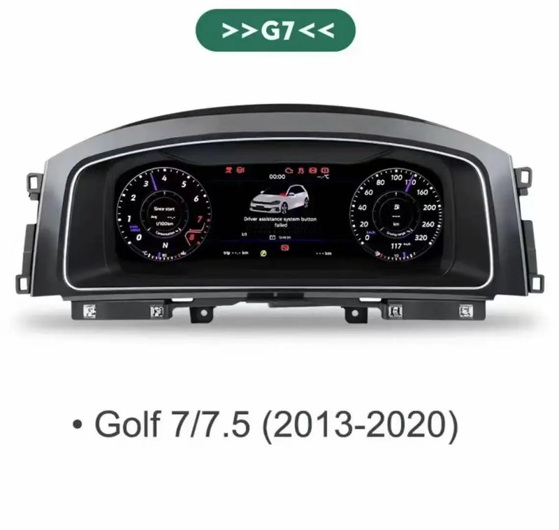 Digital Instrument Cluster VW Golf 7 MK7 2013-2020 - fitting detail - Becquet Voiture