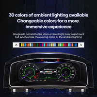Digital Instrument Cluster VW Golf 7 MK7 2013-2020 - rear view - Becquet Voiture