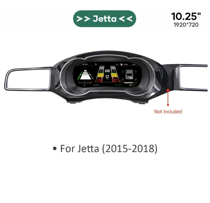 12.3-inch Digital Dashboard for VW Golf 7 Passat B8 - in use - Becquet Voiture