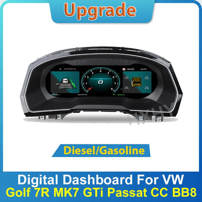 Tableau de Bord Numérique VW Golf 7 Passat B8 CC - vue de face - Becquet Voiture
