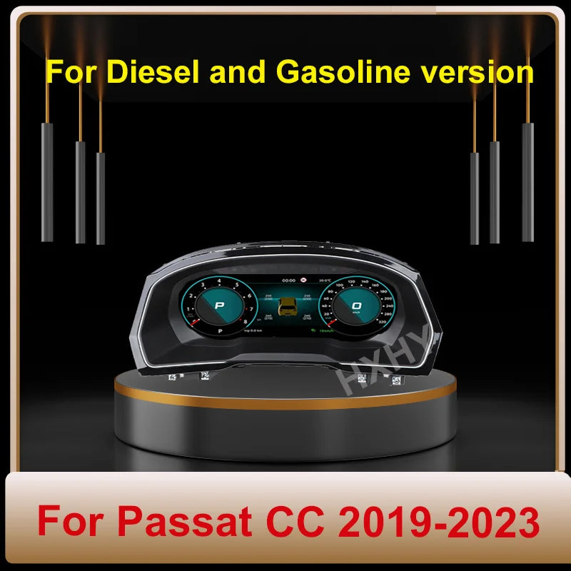 Digital Dashboard VW Golf 7 Passat B8 CC - close-up view - Becquet Voiture