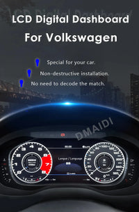 Digitales Kombiinstrument VW Golf 7 Passat B8 - Studio-Packshot - Becquet Voiture