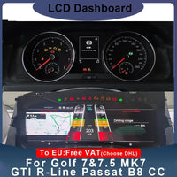 Digitales Kombiinstrument VW Golf 7 Passat B8 - Vorderansicht - Becquet Voiture