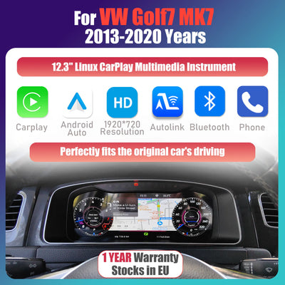 Tableau de Bord Numérique VW Golf 7 R-Line GTI GTE R - en situation - Becquet Voiture