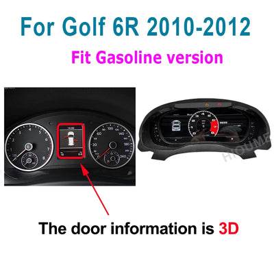 Tableau de Bord Numérique VW Golf Passat Scirocco - vue de dessus 3 - Becquet Voiture