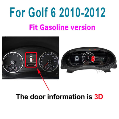 Tableau de Bord Numérique VW Golf Passat Scirocco - vue de face 4 - Becquet Voiture