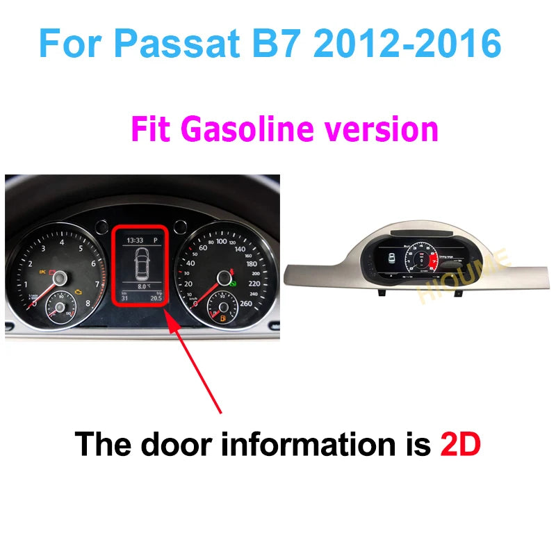 Digital Dashboard VW Golf Passat Scirocco - side view 2 - Becquet Voiture
