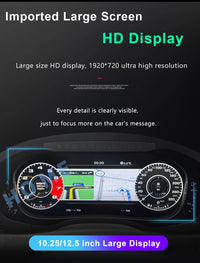Digital Dashboard VW Golf Passat Scirocco - side view - Becquet Voiture