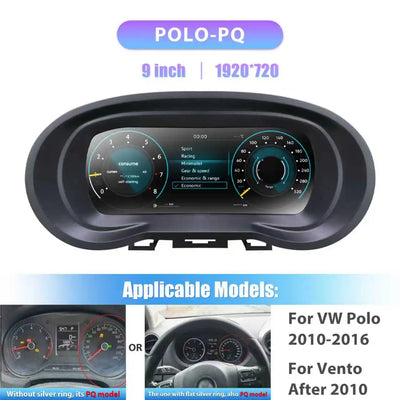 Tableau de Bord Numérique VW Golf Scirocco Tiguan Passat - vue de face 2 - Becquet Voiture