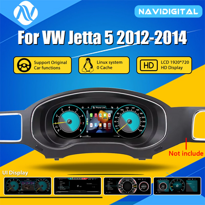 Tableau de Bord Numérique VW Jetta 5 2012-2014 - vue de face - Becquet Voiture