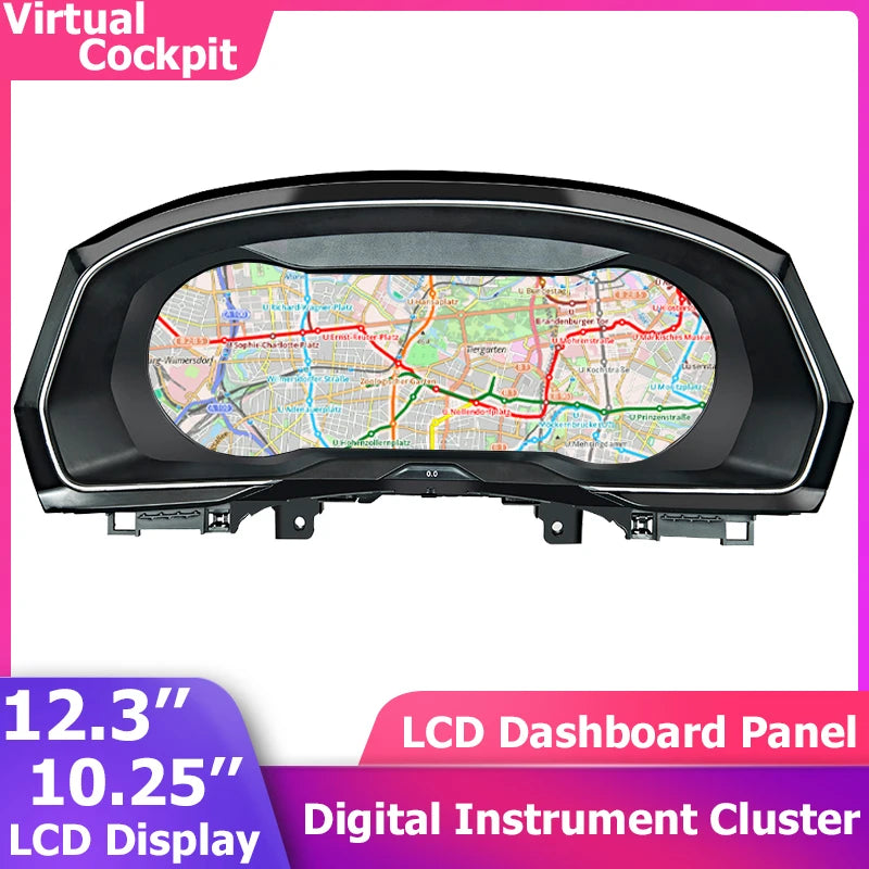 Tableau de Bord Numérique VW Passat Golf Tiguan - vue de face - Becquet Voiture
