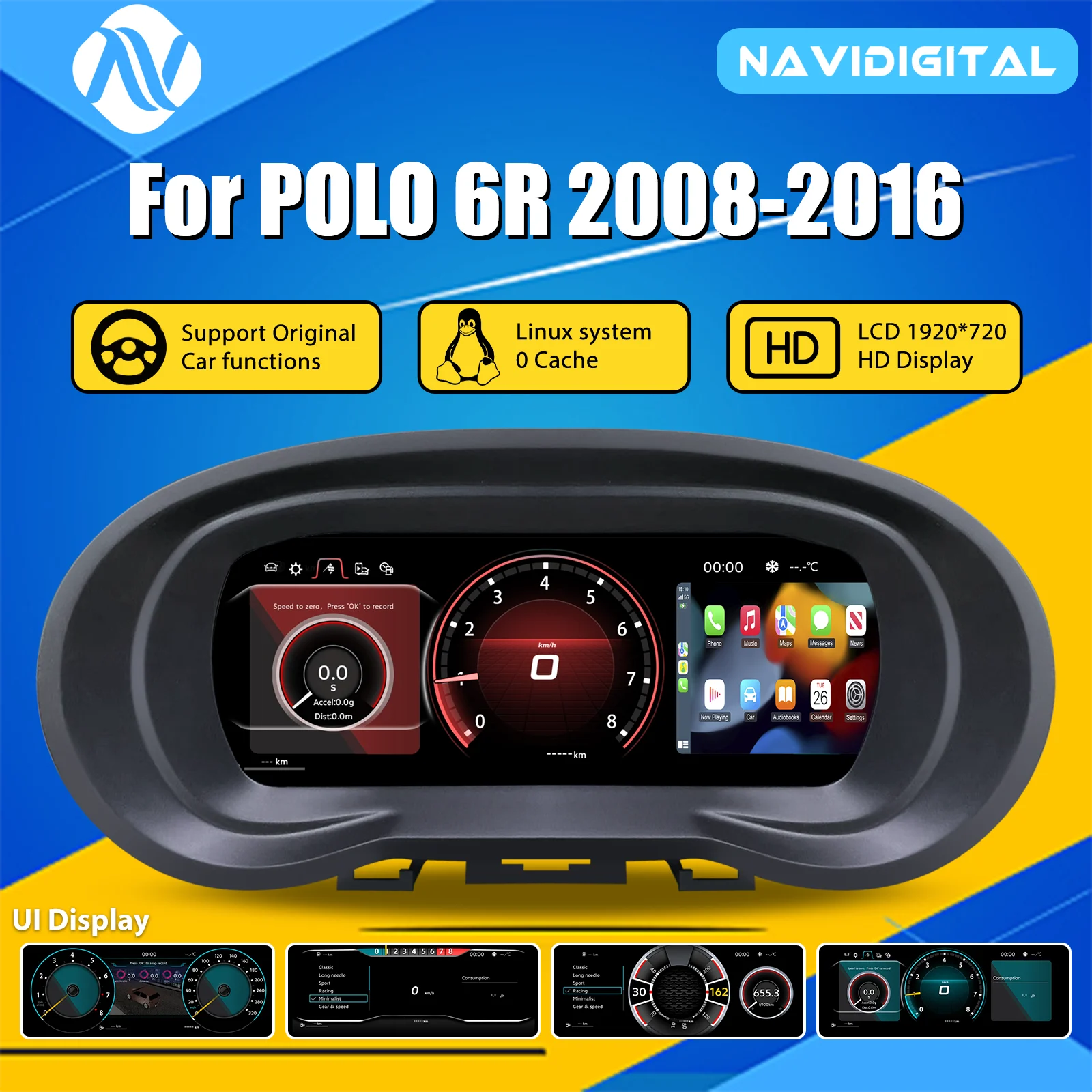 Tableau de Bord Numérique VW Polo Amarok - vue de face - Becquet Voiture