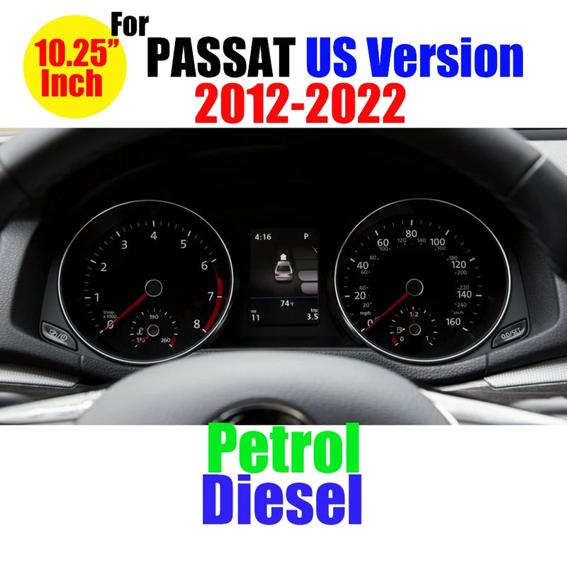 Digital Dashboard VW Polo Golf Amarok - close-up view - Becquet Voiture