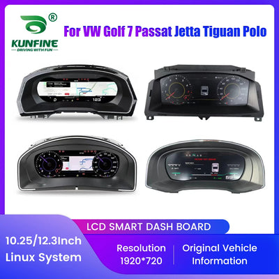 Tableau de Bord Numérique VW Polo Passat Tiguan - vue de profil - Becquet Voiture