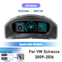 Tableau de Bord Numérique VW Scirocco 2004-2016 - détail du montage - Becquet Voiture