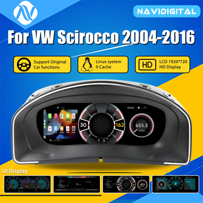 Tableau de Bord Numérique VW Scirocco 2004-2016 - vue de face - Becquet Voiture