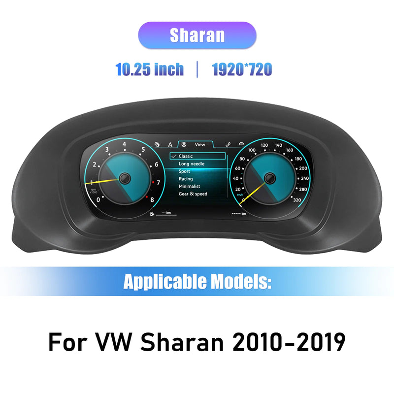 Tableau de Bord Numérique VW Sharan 2010-2019 - détail du montage - Becquet Voiture