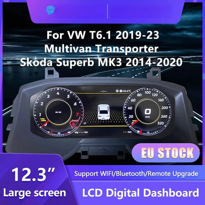 Tableau de Bord Numérique VW T6.1 Skoda Octavia Superb - vue de face - Becquet Voiture