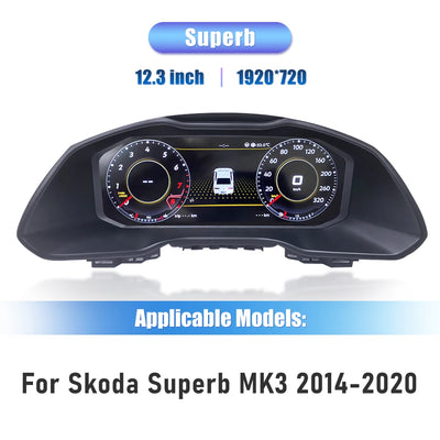 Tableau de Bord Numérique VW T6.1 Skoda Octavia Superb - vue rapprochée - Becquet Voiture