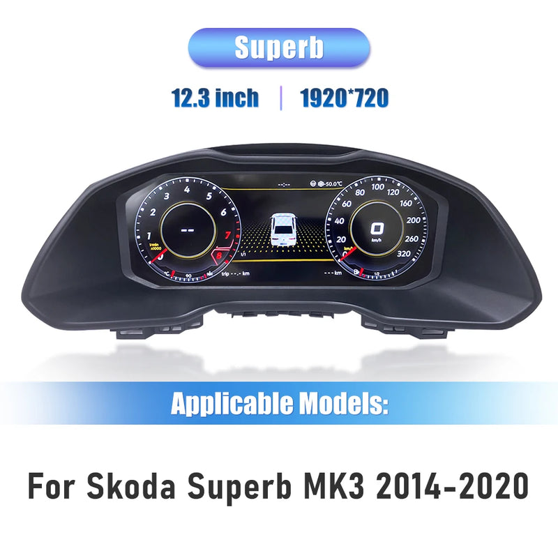 Tableau de Bord Numérique VW T6.1 Skoda Octavia Superb - vue rapprochée - Becquet Voiture