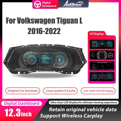 Tableau de Bord Numérique VW Tiguan L 2016-2022 - vue de face - Becquet Voiture
