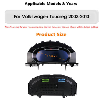 Tableau de Bord Numérique VW Touareg 2003-2010 - vue de profil - Becquet Voiture