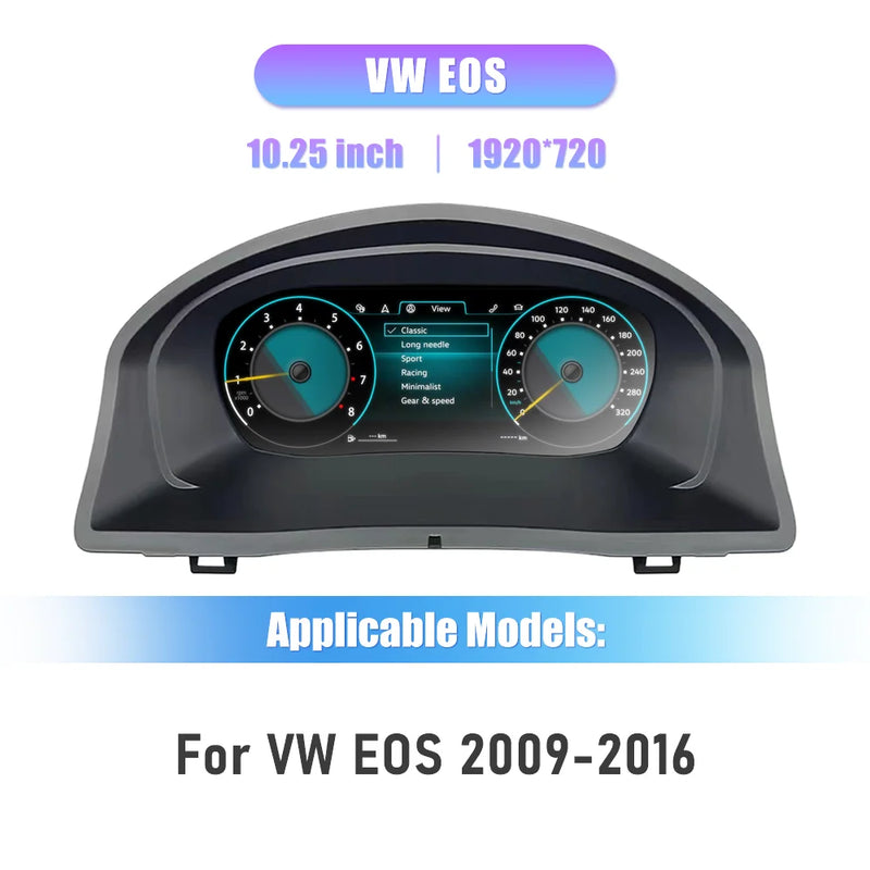 Tableau de Bord Numérique VW Touran Scirocco Sharan - installé sur véhicule 2 - Becquet Voiture