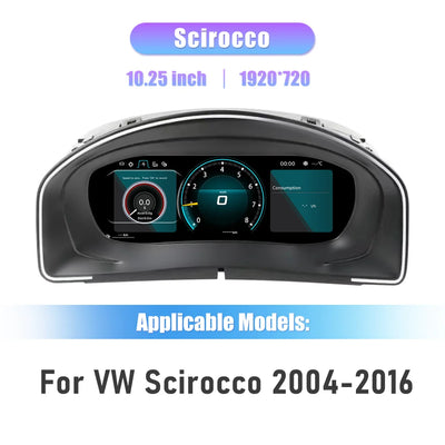 Tableau de Bord Numérique VW Touran Scirocco Sharan - vue arrière 2 - Becquet Voiture