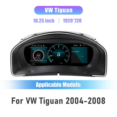 Tableau de Bord Numérique VW Touran Scirocco Sharan - vue de face 2 - Becquet Voiture