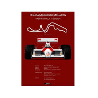 Vintage-F1-Poster mit Formel-1-Rennwagen - Rückansicht 2 - Becquet Voiture