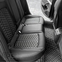 3D Leather Floor Mats Audi A8 S8 2002-2024 - fitting detail - Becquet Voiture