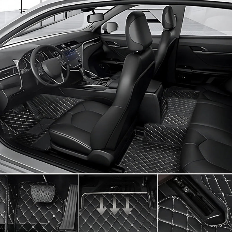 Tapis Cuir 3D Sur Mesure Renault Megane 2 3 4 - packshot studio - Becquet Voiture