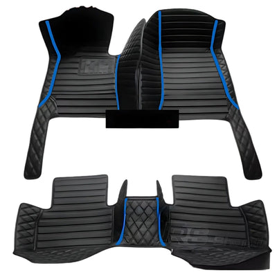 Tapis Cuir Sur Mesure Audi A3 8P 8V 8Y 3D - vue de dessus - Becquet Voiture