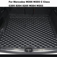 Tapis de Coffre Mercedes Classe C W203 W204 W205 W206 Cuir - vue de face - Becquet Voiture